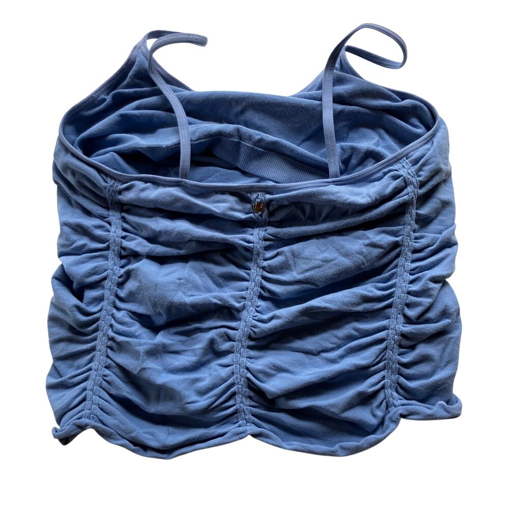 Fabletics Anya Seamless Ruched Tank Size L Blue Green Set of 2 - Picture 3 of 7